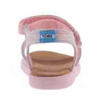 TOMS STRAPPY SANDAL 2 tépőzáras szürke/rózsaszín pillangós gyerek szandál