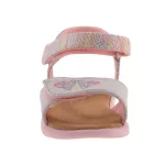 TOMS STRAPPY SANDAL 2 tépőzáras szürke/rózsaszín pillangós gyerek szandál