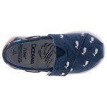 TOMS BIMINI farmerkék/barna/fehér BÁLNÁS tépős félcipő