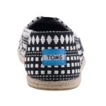 TOMS ALPARGATA fekete/fehér kötött belebújós balerina