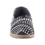 TOMS ALPARGATA fekete/fehér kötött belebújós balerina