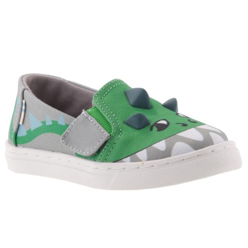 TOMS DINO 3D FLUORESZKÁLÓS szürke/zöld tépős gumis cipő 22-28.5