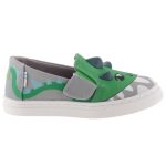 TOMS DINO 3D FLUORESZKÁLÓS szürke/zöld tépős gumis cipő