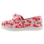 TOMS CLASSIC rózsaszín/piros cseresznyés masnis tépős balerina cipő