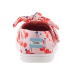 TOMS CLASSIC rózsaszín/piros cseresznyés masnis tépős balerina cipő