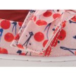 TOMS CLASSIC rózsaszín/piros cseresznyés masnis tépős balerina cipő
