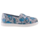 TOMS DINO FLUORESZKÁLÓS szürke/kék tépős gumis cipő