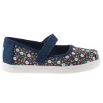 TOMS MARY JANE sötétkék/virágos tépős balerina cipő