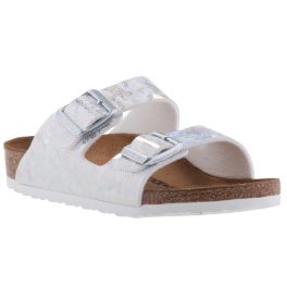 BIRKENSTOCK KIDS ARIZONA ezüst hologramos 2 csatos (keskeny) bio papucs   BIRKENSTOCK KIDS ARIZONA ezüst hologramos 2 csatos (keskeny) bio papucs