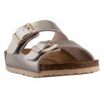 BIRKENSTOCK KIDS ARIZONA két csatos metál arany gyerek papucs