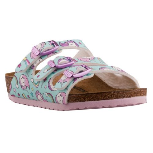 BIRKENSTOCK CLASSIC FLORIDA 3 csatos kék/rózsaszín unikornisos gyerek papucs