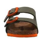 BIRKENSTOCK Arizona Kids khakizöld/narancssárga gyerek bio gyerek papucs