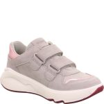 Superfit szürke-rózsaszín csillogós 2 tépőzáras velúr bőr lány cipő