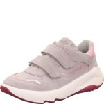 Superfit szürke-rózsaszín csillogós 2 tépőzáras velúr bőr lány cipő