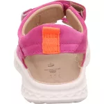 Superfit Lagoon Midi pink 2 tépőzáras velúr-nubuk bőr kislány gyerekszandál (1-001041-5500)