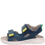 Superfit Lagoon Midi sötétkék-sárga 2 tépőzáras velúr-nubuk bőr kisfiú gyerekszandál (1-001041-8000)