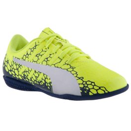 PUMA evoPOWER VIGOR 4 neon/kék/ezüst fűzős foci teremcipő   PUMA evoPOWER VIGOR 4 neon/kék/ezüst fűzős foci teremcipő