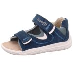 Superfit Nino sötétkék-fehér 2 tépőzáras velúr bőr kisfiú gyerekszandál (1-001060-8000)