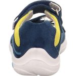 Superfit Nino sötétkék-sárga 2 tépőzáras velúr bőr kisfiú gyerekszandál (1-001062-8000)