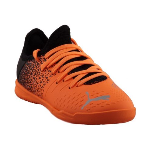 Puma Future Z 4.3 IT Jr neon narancssárga-fekete fűzős terem foci cipő