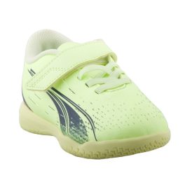 Puma Ultra Play IT V Jr limezöld-sötétkék terem focicipő   Puma Ultra Play IT V Jr limezöld-sötétkék terem focicipő