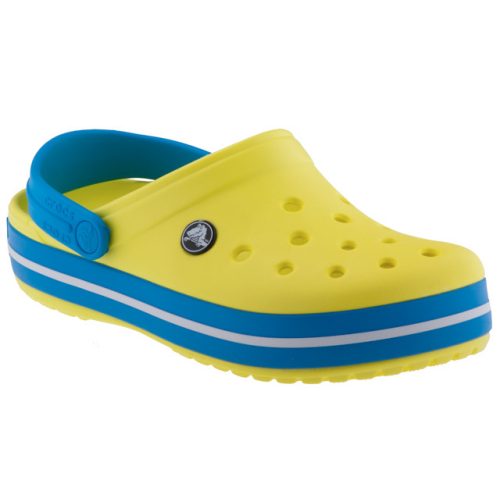 CROCS CROCBAND NAVY neon citrom/kék pántos papucs