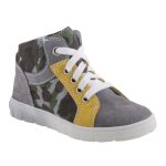 Színhibás SIESTA-RICHTER szürke/terep/citrom fűzős bőr cipő