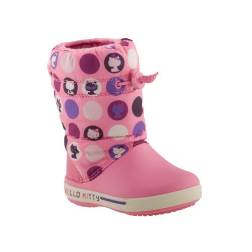 CROCS Crocband Hello Kitty rózsa PÖTTYÖS téli csizma