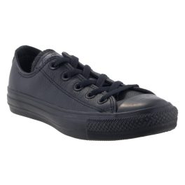 CONVERSE CHUCK TAYLOR ALL STAR HI fekete bőr fűzős félcipő   CONVERSE CHUCK TAYLOR ALL STAR HI fekete bőr fűzős félcipő