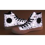 CONVERSE CHUCK TAYLOR ALL STAR sötétszürke/FÉNYVISSZAVERŐS magasszárú fűzős cipő