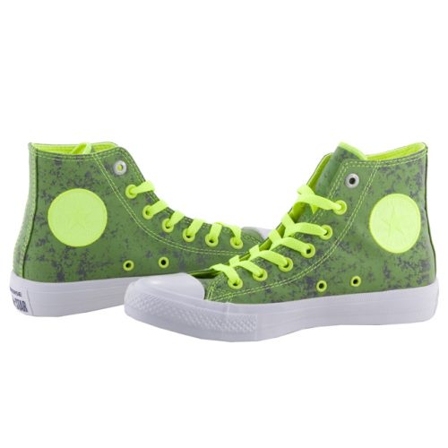 CONVERSE CHUCK TAYLOR ALL STAR neonzöld/FÉNYVISSZAVERŐS magasszárú fűzős cipő