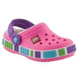 CROCS CROCBAND LEGO Ciklámen/Lila bundás papucs CROCS CROCBAND LEGO Ciklámen/Lila bundás papucs