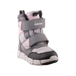 Geox Flexyper Girl szürke-rózsaszín-fekete 2 tépőzáras Amphibiox (Vízálló) lány hótaposó   Geox Flexyper Girl szürke-rózsaszín-fekete 2 tépőzáras Amphibiox (Vízálló) lány hótaposó