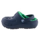 CROCS HILO sötétkék/zöld BUNDÁS papucs