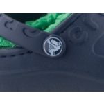 CROCS HILO sötétkék/zöld BUNDÁS papucs