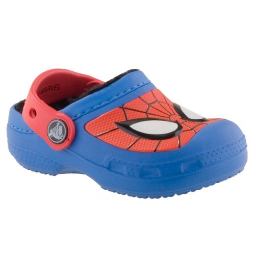 CROCS SPIDERMAN kék/piros/fekete FLUORESZKÁLÓ BÉLELT papucs