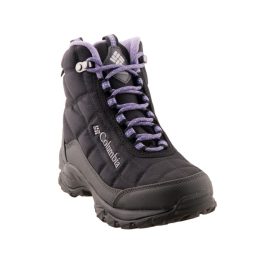 Columbia Firecamp Boot fekete-lila fűzős Vízálló bélelt téli bakancs   Columbia Firecamp Boot fekete-lila fűzős Vízálló bélelt téli bakancs