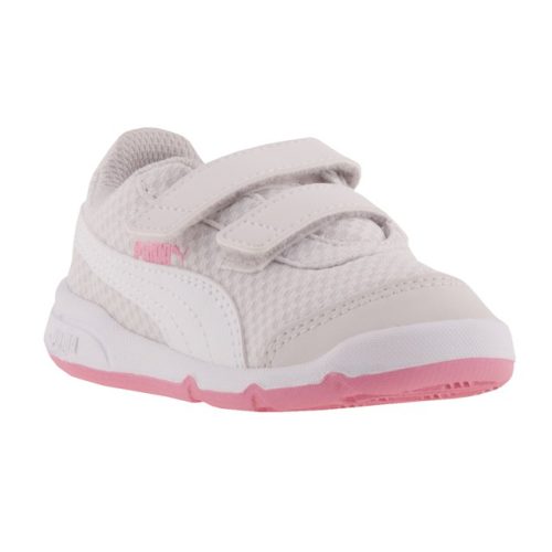 PUMA világos szürke/rózsaszín 2 tépős textil sportcipő 