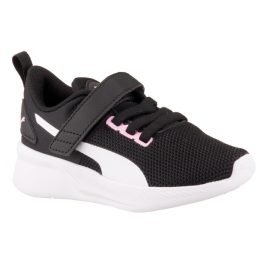PUMA FLYER RUNNER V PS fekete-fehér-rózsaszín tépőzáras-gumifűzős lány sportcipő   PUMA FLYER RUNNER V PS fekete-fehér-rózsaszín tépőzáras-gumifűzős lány sportcipő