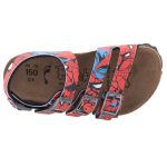 BIRKIS 4 csatos piros/kék PÓKEMBERES bio gyerek szandál