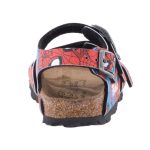 BIRKIS 4 csatos piros/kék PÓKEMBERES bio gyerek szandál