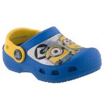 CROCS MINYONOK kék-citromsárga FLUORESZKÁLÓ papucs