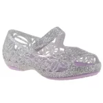 CROCS ISABELLA tépős lila/ezüst CSILLOGÓS balerina víziszandi