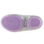 CROCS ISABELLA tépős lila/ezüst CSILLOGÓS balerina víziszandi