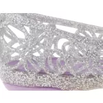 CROCS ISABELLA tépős lila/ezüst CSILLOGÓS balerina víziszandi