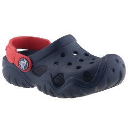 CROCS SWIFTWATER CLOG sötétkék/piros pántos papucs CROCS SWIFTWATER CLOG sötétkék/piros pántos papucs