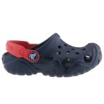 CROCS SWIFTWATER CLOG sötétkék/piros pántos papucs