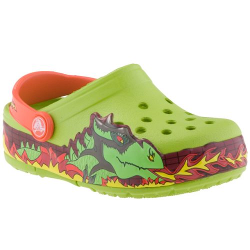 CROCS FIRE DRAGON LEDES VILLOGÓS zöld SÁRKÁNYOS papucs