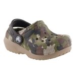 CROCS CLASSIC LINED GRAPHIC zöld KATONA MINTÁS BUNDÁS papucs