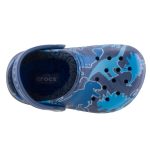 CROCS CLASSIC LINED GRAPHIC kék DÍNÓ MINTÁS BUNDÁS papucs